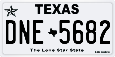 TX license plate DNE5682