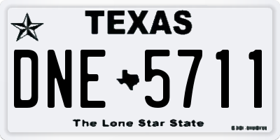 TX license plate DNE5711