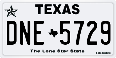 TX license plate DNE5729
