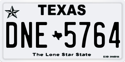 TX license plate DNE5764