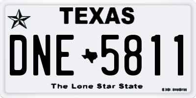 TX license plate DNE5811