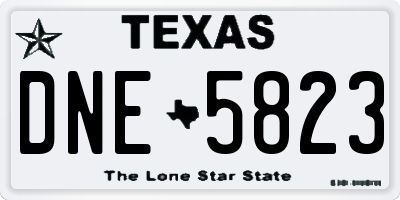 TX license plate DNE5823