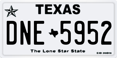 TX license plate DNE5952