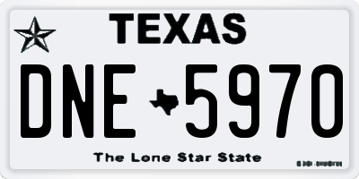 TX license plate DNE5970