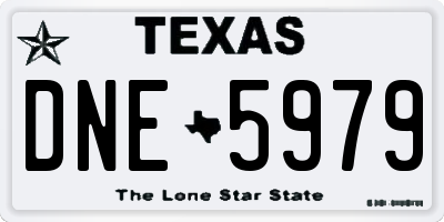 TX license plate DNE5979
