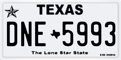 TX license plate DNE5993
