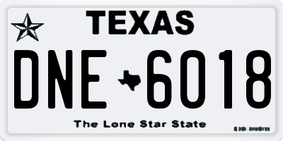 TX license plate DNE6018