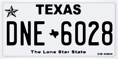 TX license plate DNE6028