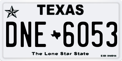 TX license plate DNE6053