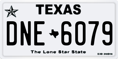 TX license plate DNE6079