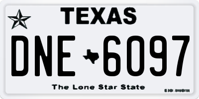 TX license plate DNE6097