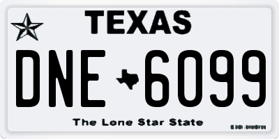 TX license plate DNE6099
