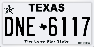 TX license plate DNE6117