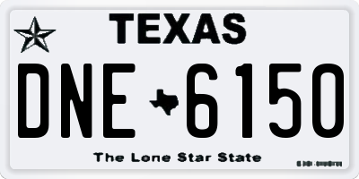 TX license plate DNE6150