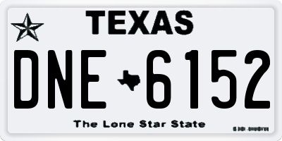 TX license plate DNE6152