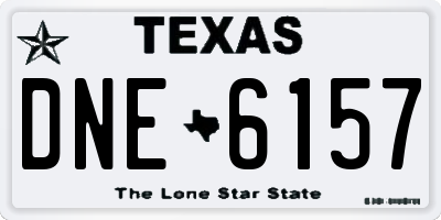 TX license plate DNE6157