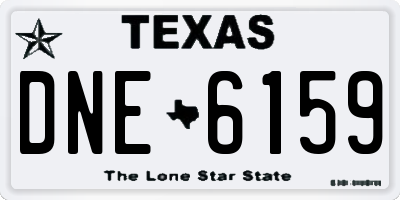 TX license plate DNE6159