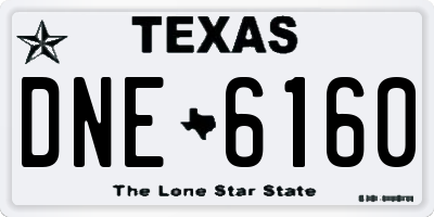 TX license plate DNE6160