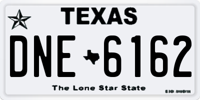 TX license plate DNE6162