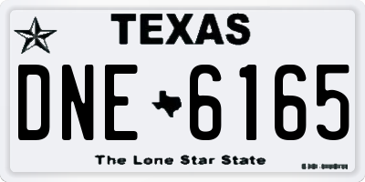 TX license plate DNE6165