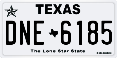 TX license plate DNE6185