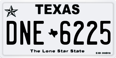 TX license plate DNE6225