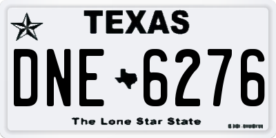 TX license plate DNE6276