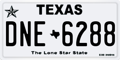 TX license plate DNE6288