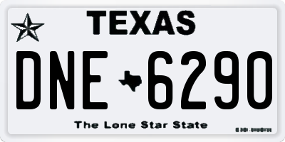 TX license plate DNE6290