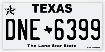 TX license plate DNE6399