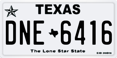 TX license plate DNE6416