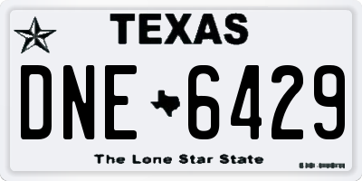 TX license plate DNE6429
