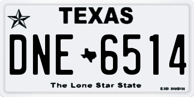 TX license plate DNE6514
