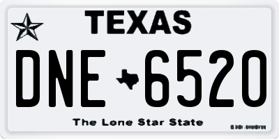 TX license plate DNE6520