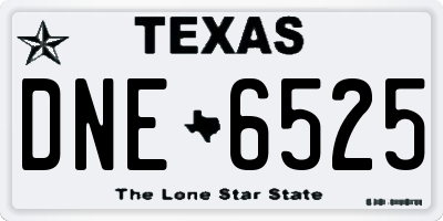 TX license plate DNE6525