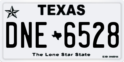 TX license plate DNE6528