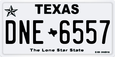 TX license plate DNE6557