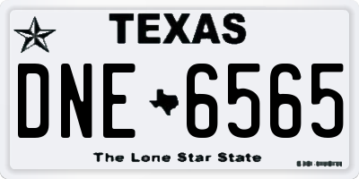 TX license plate DNE6565