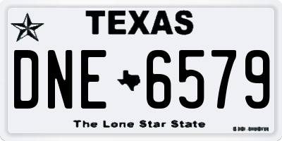 TX license plate DNE6579