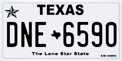 TX license plate DNE6590
