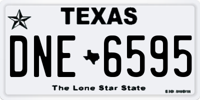 TX license plate DNE6595