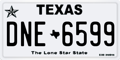TX license plate DNE6599