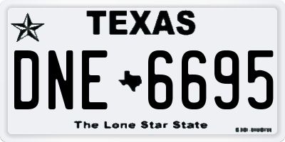 TX license plate DNE6695