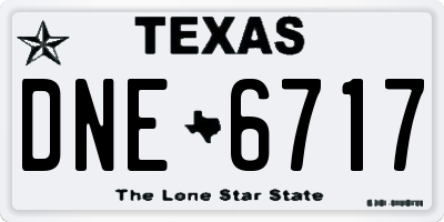 TX license plate DNE6717