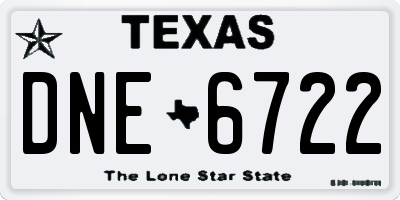 TX license plate DNE6722