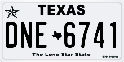 TX license plate DNE6741