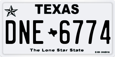 TX license plate DNE6774