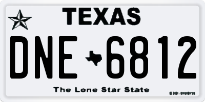 TX license plate DNE6812
