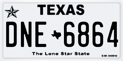 TX license plate DNE6864