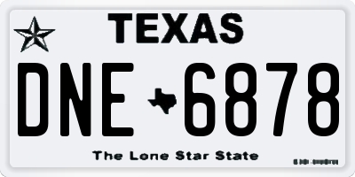 TX license plate DNE6878